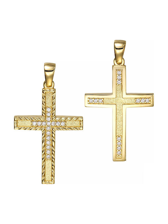 Papoulidis Jewellery Χρυσός Σταυρός 14Κ Διπλής Όψης Papoulidis Jewellery Χρυσός Σταυρός 14Κ Διπλής Όψης