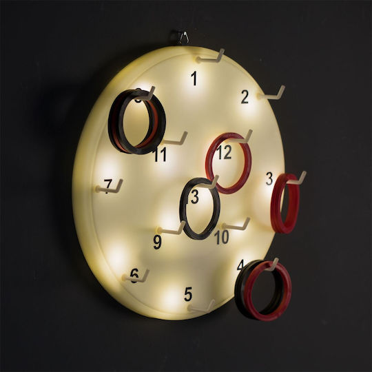 Ring Darts Game Light-up Model Plastic Ecru 30cm