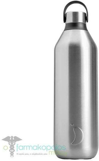 Chilly's Series 2 Bottle Thermos Stainless Steel BPA Free 1lt Stainless with Handle