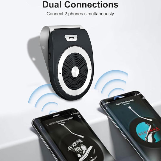 Bluetooth-Freisprecheinrichtung Auto Wireless Kfz-Ladegerät 2-Port USB-A Schwarz
