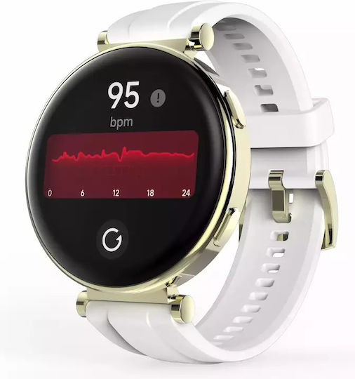 HAMA 7000 43mm Smartwatch mit Pulsmesser (Weiß)