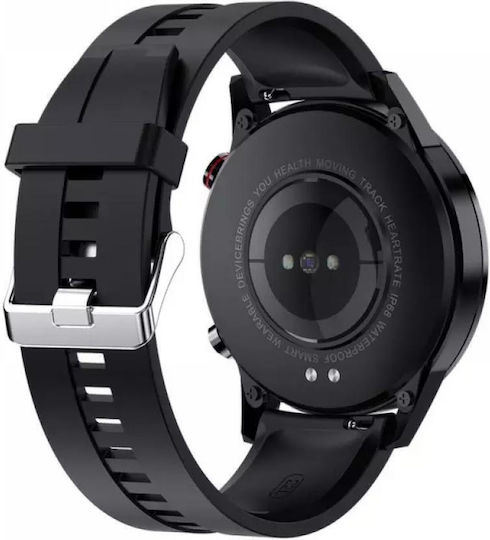 Kingwear L16 46mm Smartwatch with Heart Rate Monitor (Black)