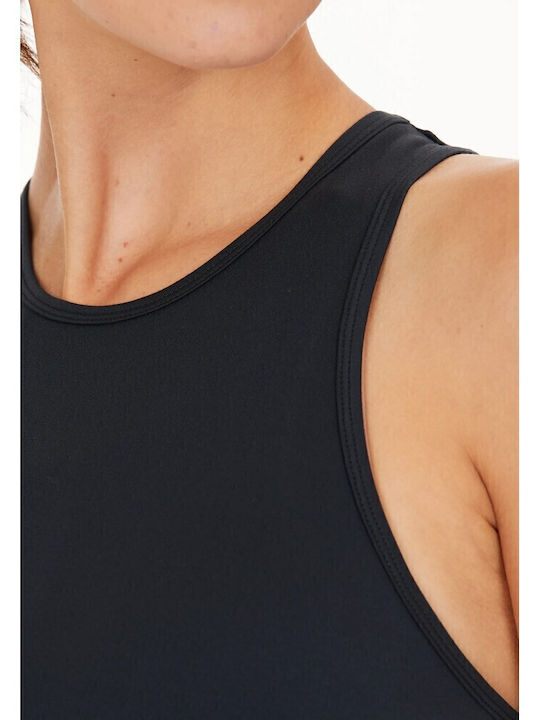Damen Bluse Ärmellos Black