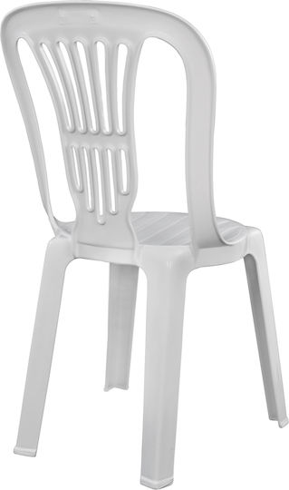 Outdoor Chair Plastic Vienna White 44x50x87cm