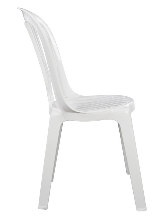 Scaun de exterior Plastic Vienei Alb 44x50x87cm