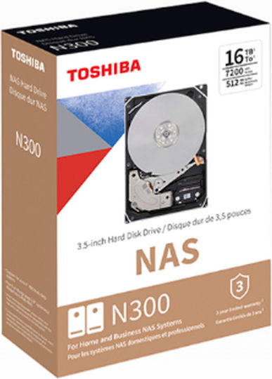 Toshiba N300 10TB HDD Hard Drive 3.5" SATA III 7200rpm with 512MB Cache for NAS MN10ADA10TS