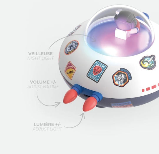 Mobility On Board Cosmo Bubbly Night Light Ηχείο Bluetooth με Διάρκεια Μπαταρίας έως 4 ώρες Λευκό