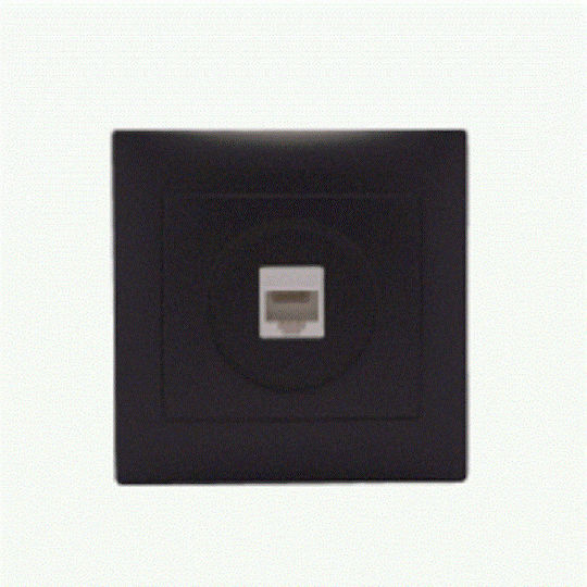 Redled Front Single Network Socket RJ45 Cat6 Gray 27504