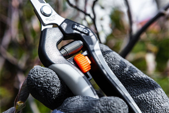 Neo Tools Ψαλίδι Τρύγου Μήκους 18.5cm με Μέγιστη Διάμετρο Κοπής 6mm