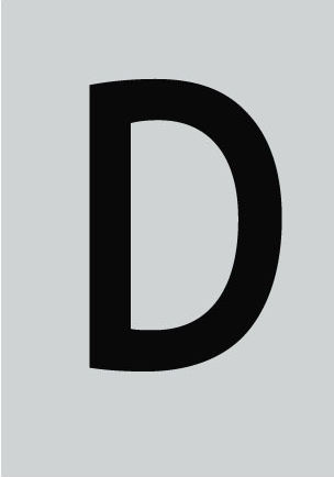 Ergo "D" Πινακίδα με Γράμμα D σε Μαύρο Χρώμα 3cm 572410.0012
