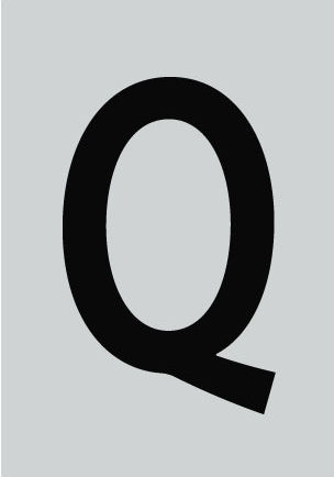 Ergo "Q" Πινακίδα με Γράμμα Q σε Μαύρο Χρώμα 3cm 572410.0047