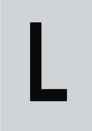 Ergo "L" Πινακίδα με Γράμμα L σε Μαύρο Χρώμα 4cm 572410.0074