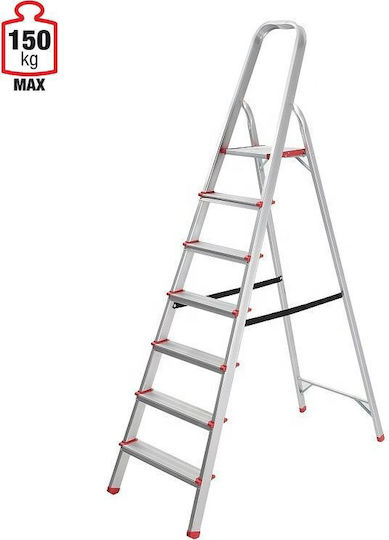 Vesta Scară Aluminiu cu 6+1 Trepte 186buc