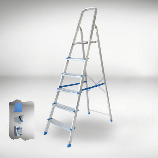 Pankoskal Ladder Aluminum with 2+1 Steps 65cm
