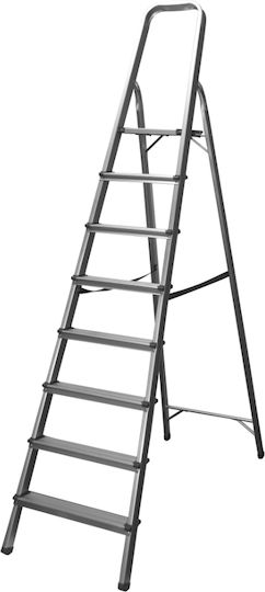 Prostep Σκάλα Αλουμινίου με 7+1 Σκαλοπάτια 210εκ.