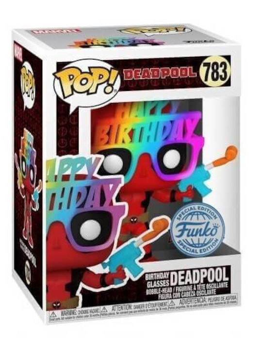 Funko Pop! Marvel: Deadpool with Birthday Glasses Bobble-Head Special Edition Funko Pop! Marvel: Deadpool with Birthday Glasses Bobble-Head Special Edition