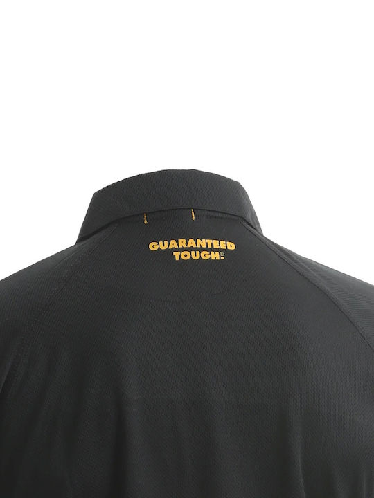 DEWALT Rutland Ανδρική Κοντομάνικη Μπλούζα Εργασίας Polo Μαύρη με Ανακλαστικές Ταινίες