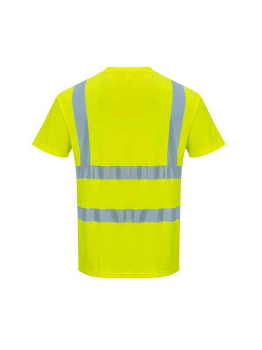 Portwest T-Shirt Εργασίας Κίτρινο με Ανακλαστικές Ταινίες