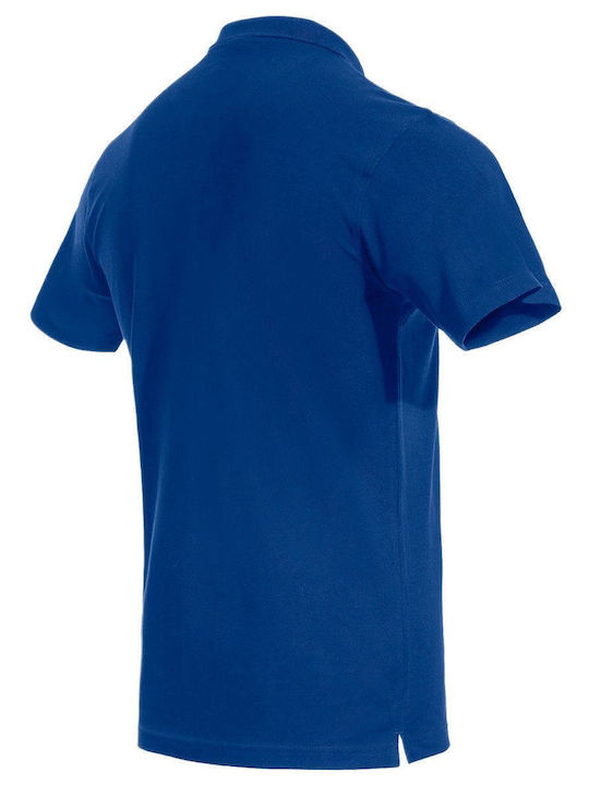 Stenso Herren Kurzärmelig Polo-Arbeitshemd Blau