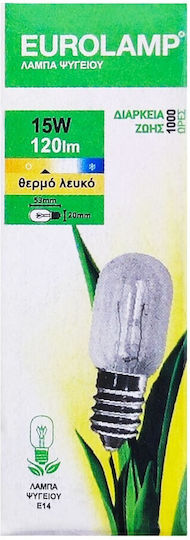 Eurolamp Λαμπάκι Ψυγείου 15W για Ντουί E14 2τμχ