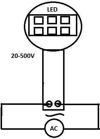 Amarad VM-20-500V Βολτόμετρο Ηλεκτρολογικού Πίνακα Μονοφασικό 12.3.38