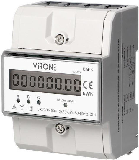 Orno Elektrische Messgeräte Digital Schiene Dreiphasig EM-3