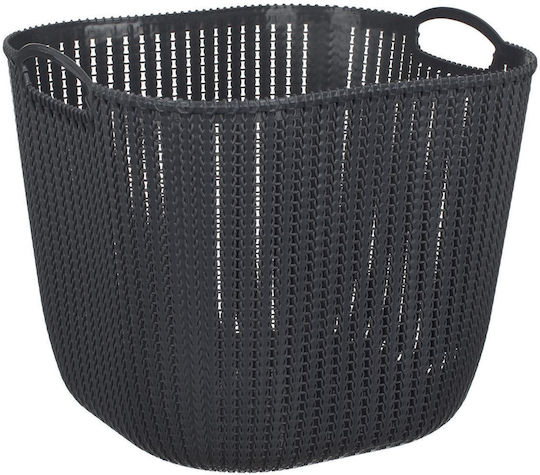 Storage Basket Plastic Gray 38lt 1pcs