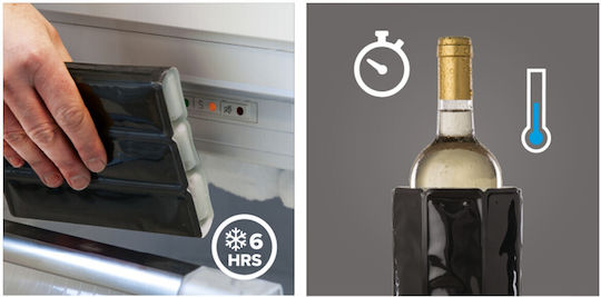 Vacu Vin Active Beige Wine Cooler With Dimensions 14.6x21cm