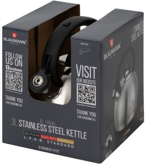 Blaumann Kettle Stainless Steel Silver 3000ml