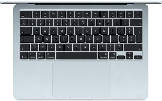 Apple MacBook Air 13.6" IPS Retina Display (M4-10-Core/16GB/256GB SSD/8-Core GPU) με Φορτιστή 30W Sky Blue (GR Keyboard)