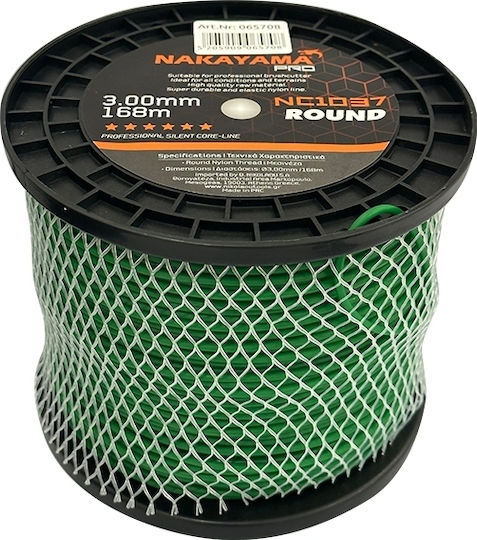 Nakayama Pro NC1037 Linie Rotundă Pentru Motocoase Și Trimmere Lungime 168m Și Grosime 3mm