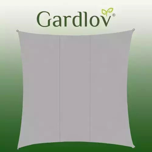 Gardlov Square Shade Sail Gray With Hoop 3.6x3.6m 120gr/m²