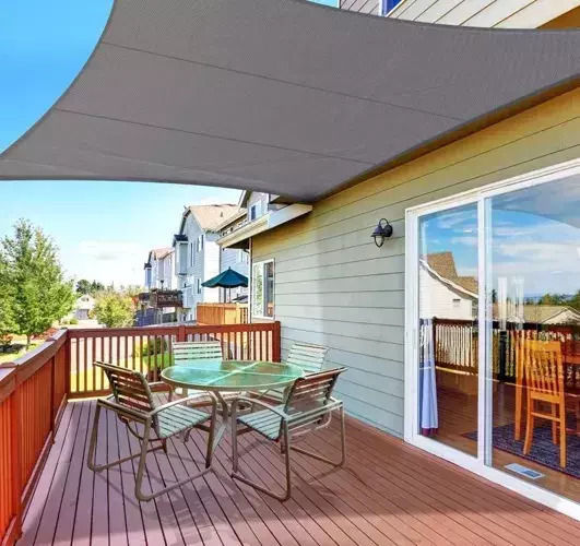 Gardlov Square Shade Sail Gray With Hoop 3.6x3.6m 120gr/m²