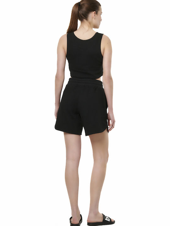 Damen Sport Bluse Ärmellos Schwarz