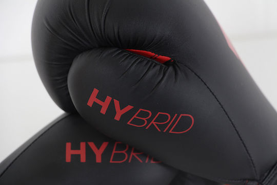 adidas Hybrid Mănuși de Box din Piele Sintetică pentru Competiție Negre