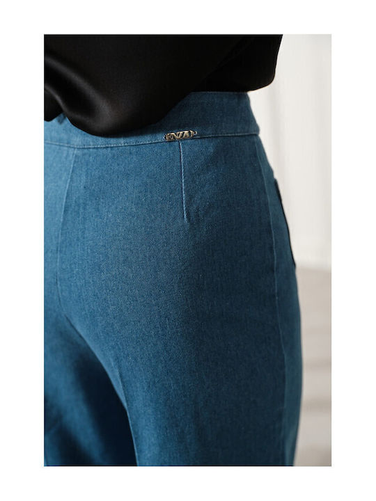 Asher Women's Fabric Trousers Denim