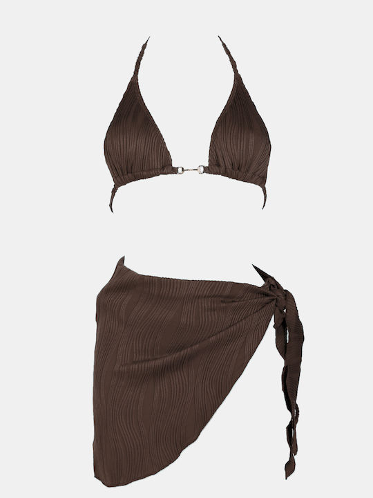 Bikini-Set 3-teilig Coffee