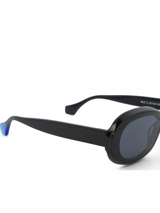 Urban Owl Women's Sunglasses with Black Plastic Frame and Black Lens MAJE-C1
