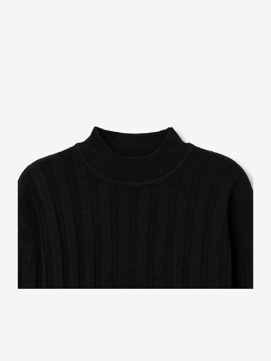 Παιδικό Crop Top Μακρυμάνικο Μαύρο