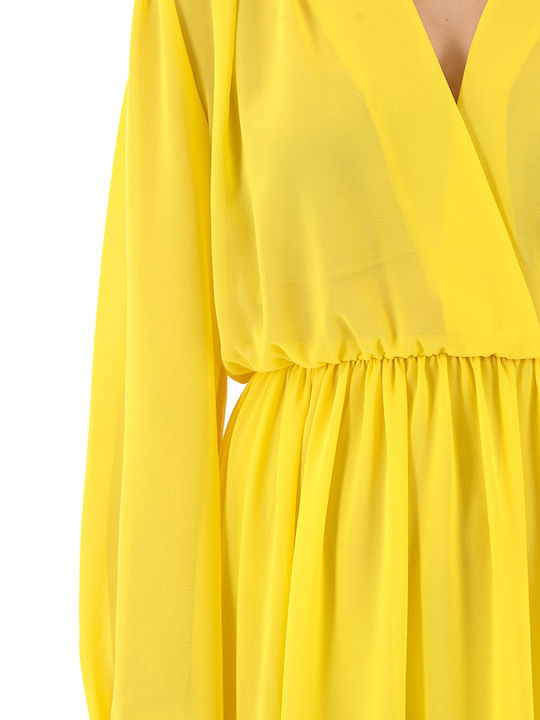Maxi Φόρεμα για Γάμο / Βάπτιση Κίτρινο (Yellow)