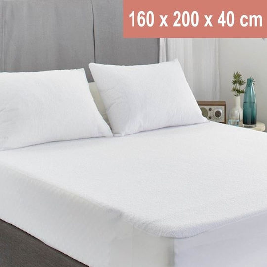 Protecție pentru Saltea Queen Waterproof Alb 160x200+40buc