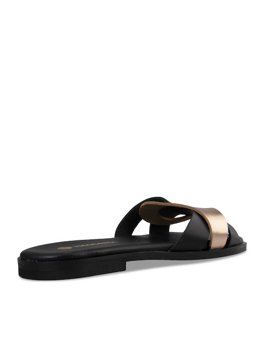 Women's Flat Sandals in Black Color