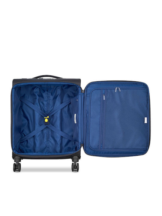 Delsey Brochant Cabin Hard Suitcase Black with 4 Wheels Height 55cm
