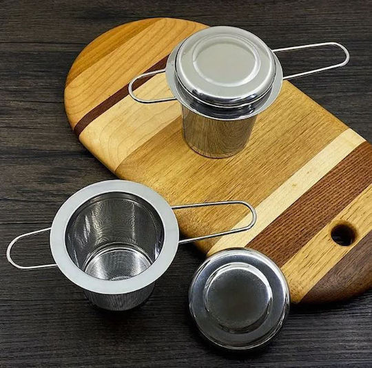 Stainless Steel Tea Filter Long Handle & Lid