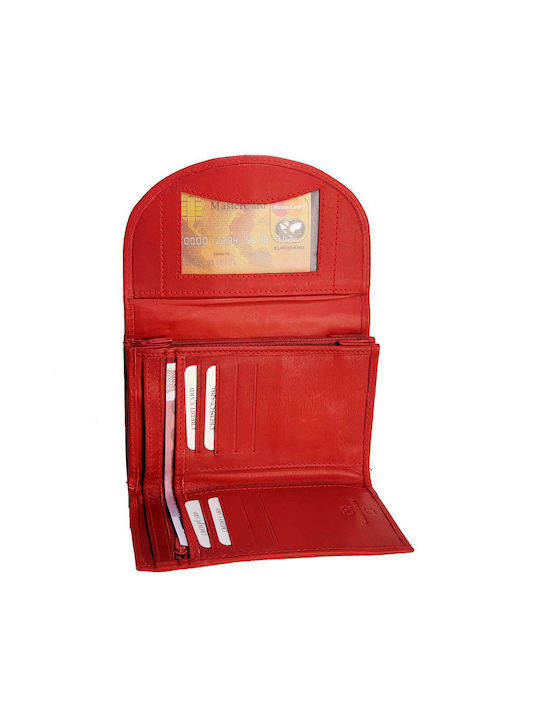 Large Leather Women's Wallet Classic with RFID Red