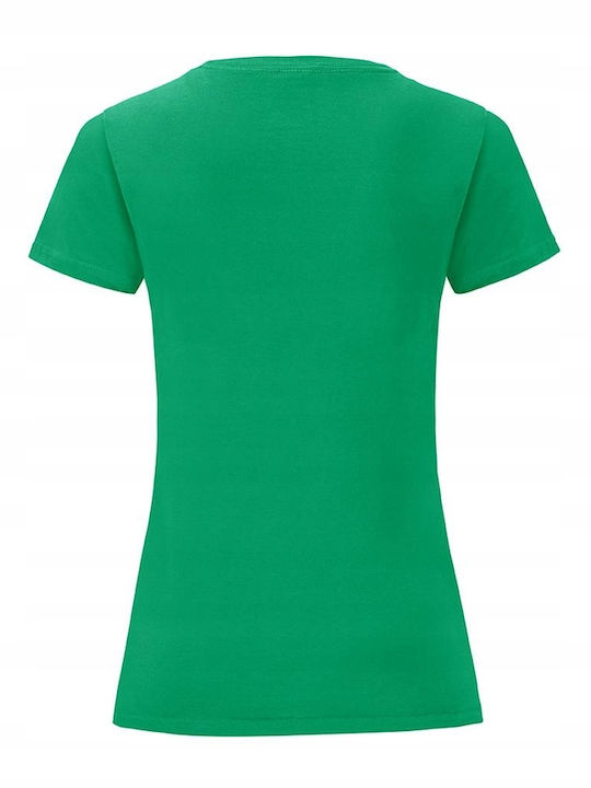 Fruit of the Loom Iconic Women's Short Sleeve Promotional T-Shirt Kelly Green