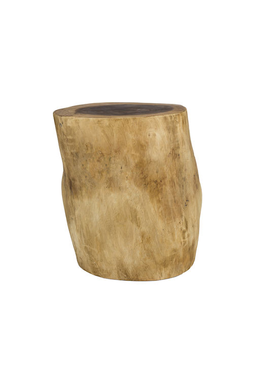 Round Side Table Munggur Wooden Natural Finish 43x43x48 cm