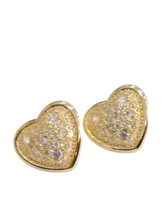 Prince Silvero Earrings made of Silver Gold Plated with Stones