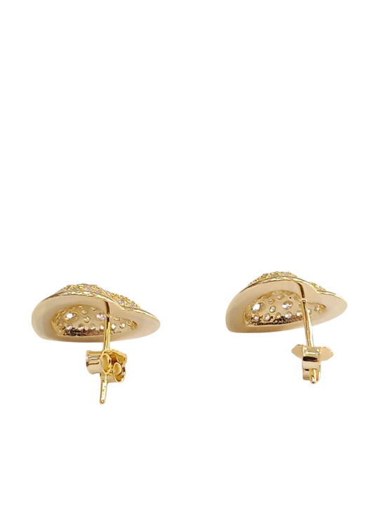 Prince Silvero Earrings made of Silver Gold Plated with Stones