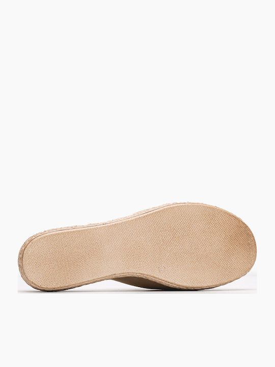 Damenplattformen Beige
